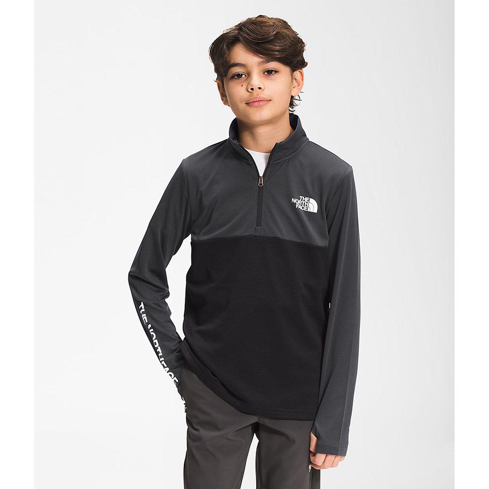The North Face Reactor Thermal ¼ Zip Αγόρια Pullover - Γκρι (UVEM71980)